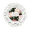 4x4 White Round Resin Ornate Flower Design Picture Frame with Beaded Border, for Tabletop and Wall Display, Floral Home Décor (White)